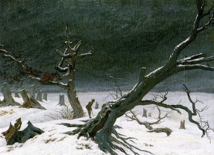 Caspar David Friedrich Winter Landscape France oil painting art